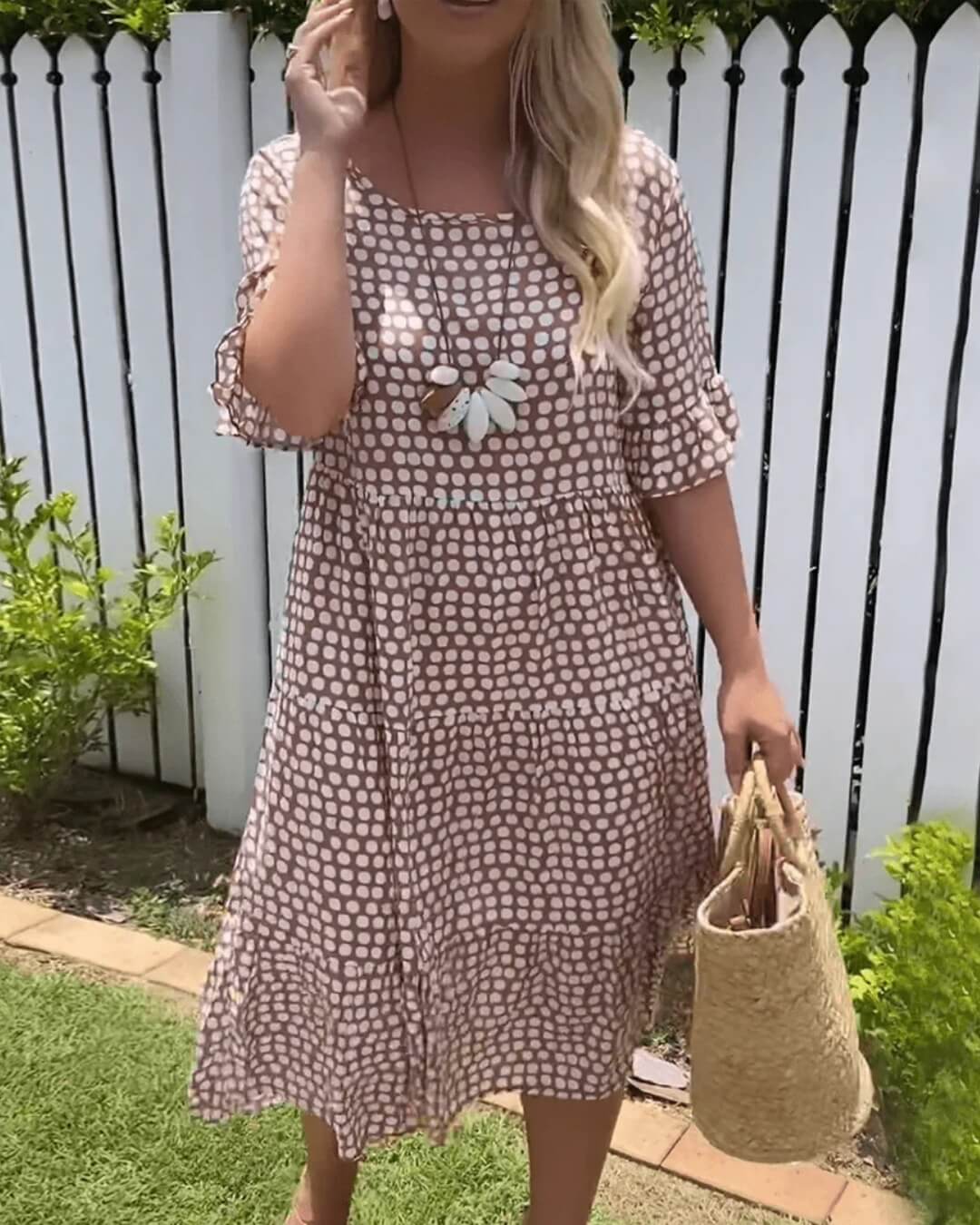 Polka Midi Dress