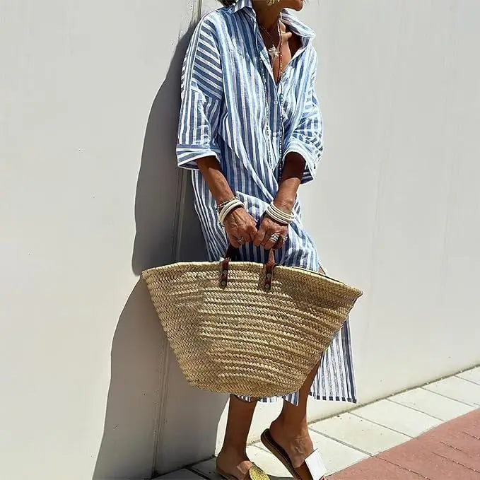 Striped Shirt Dress