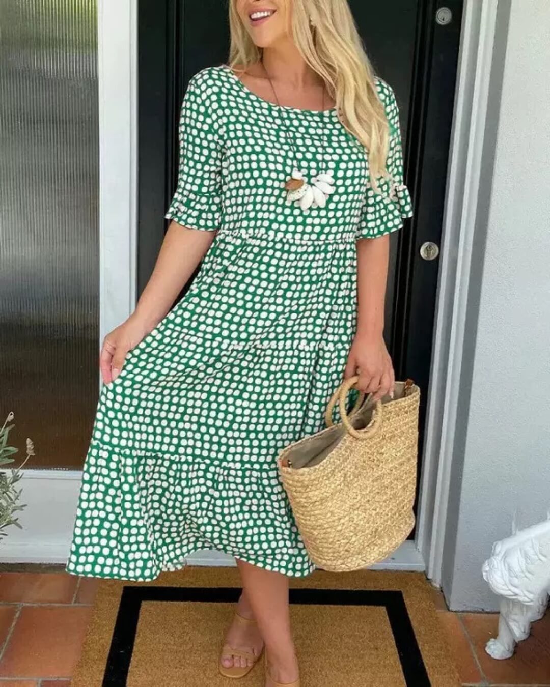 Polka Midi Dress