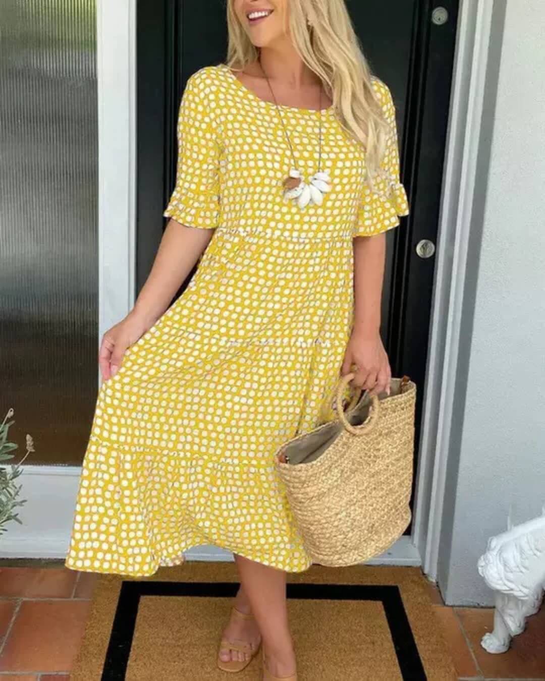 Polka Midi Dress