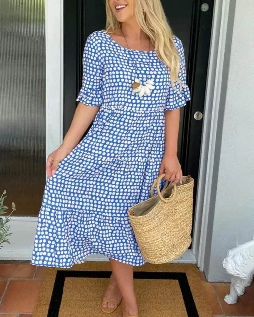 Polka Midi Dress