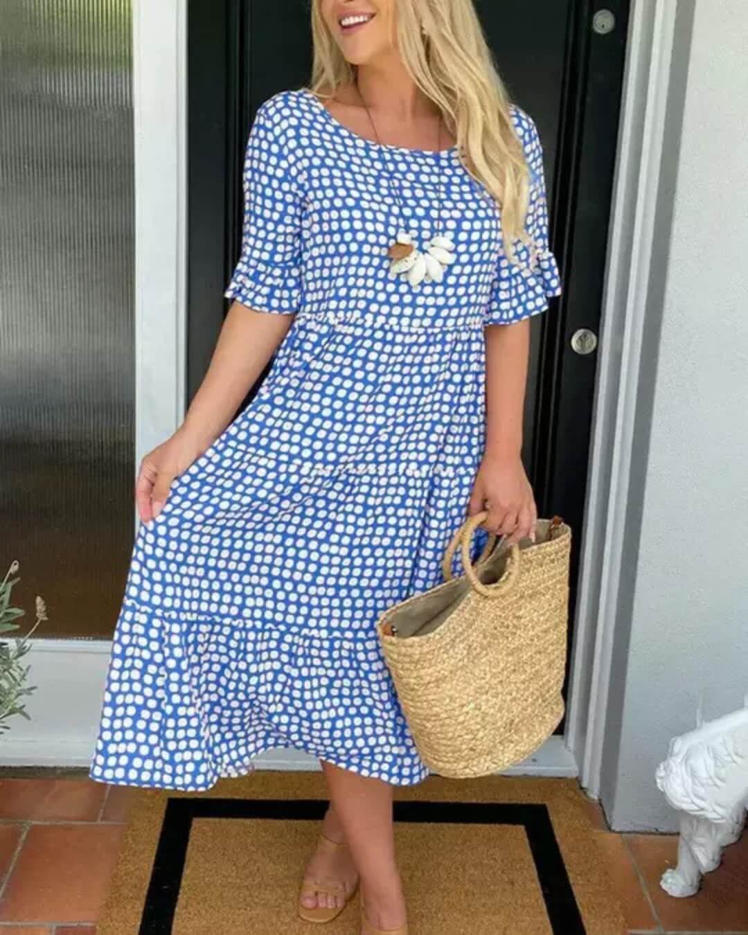 Polka Midi Dress