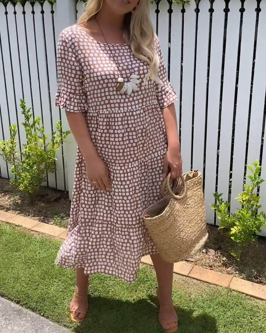 Polka Midi Dress