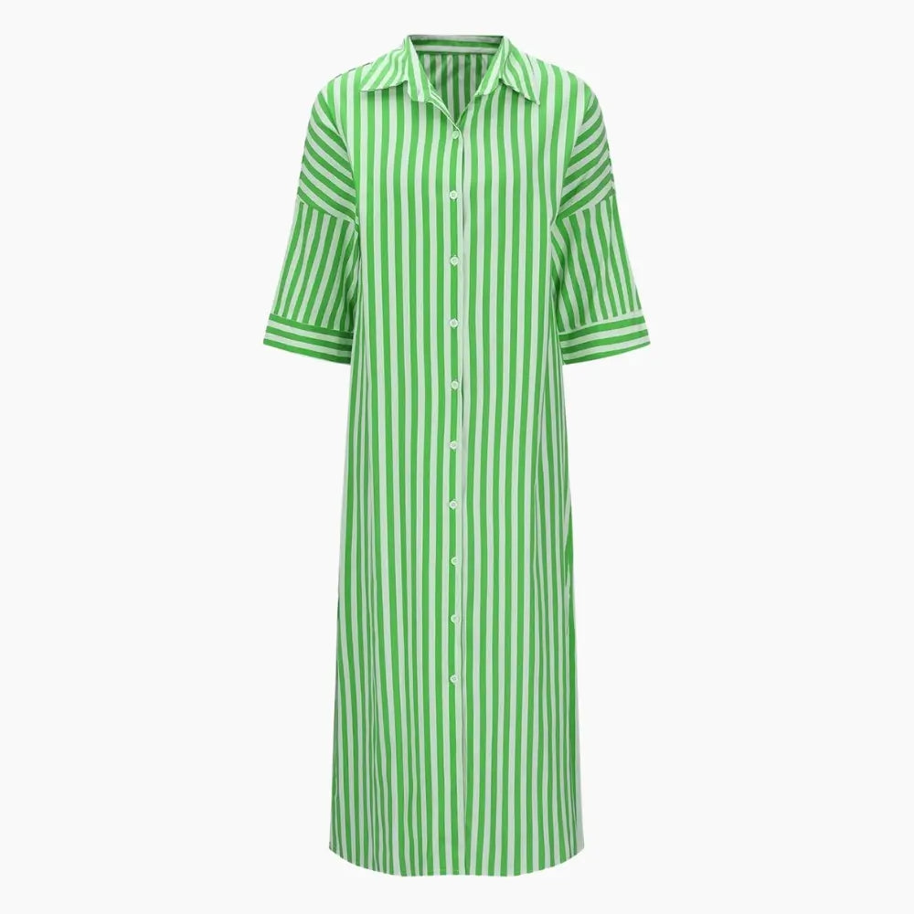 Striped Shirt Dress