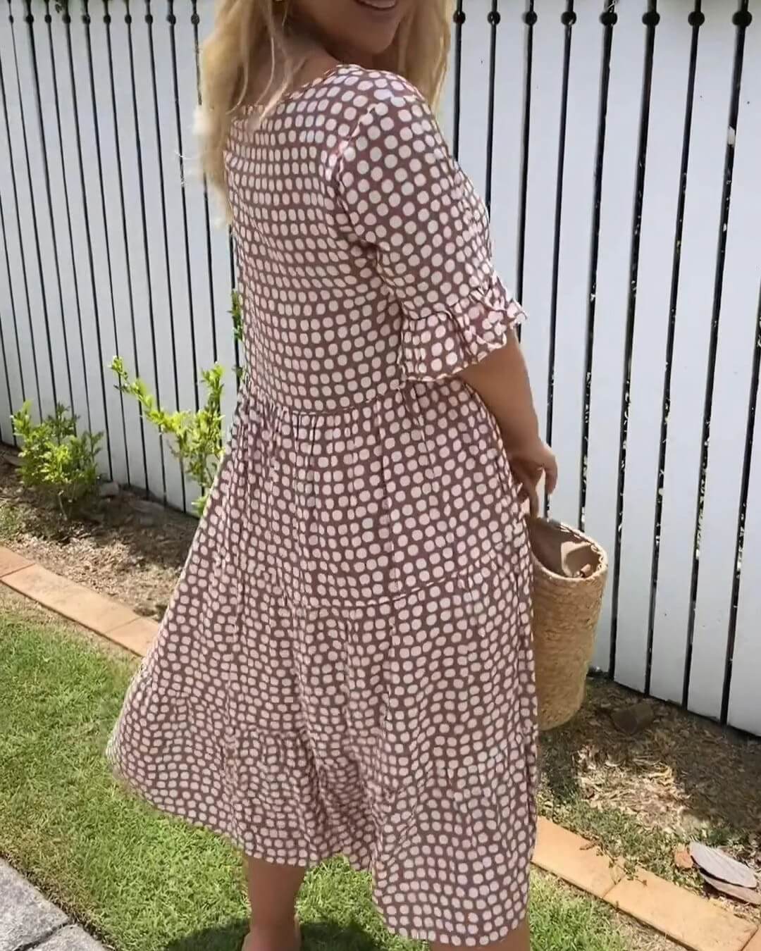 Polka Midi Dress