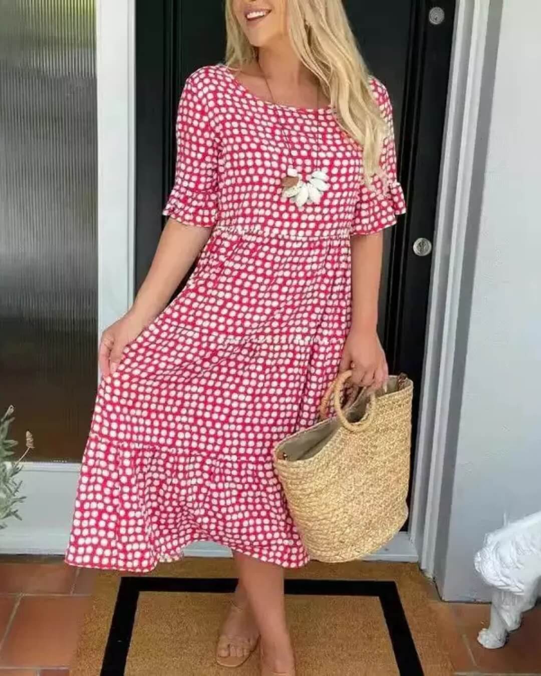 Polka Midi Dress