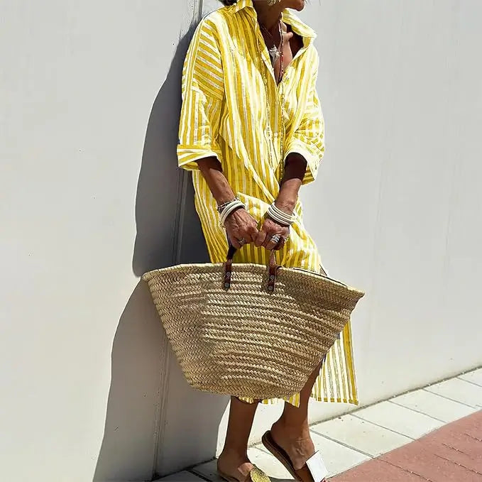 Striped Shirt Dress