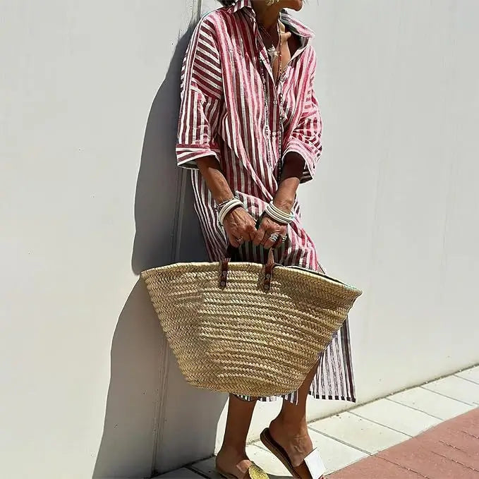 Striped Shirt Dress