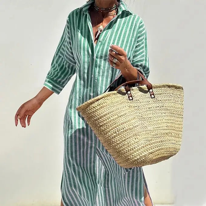 Striped Shirt Dress