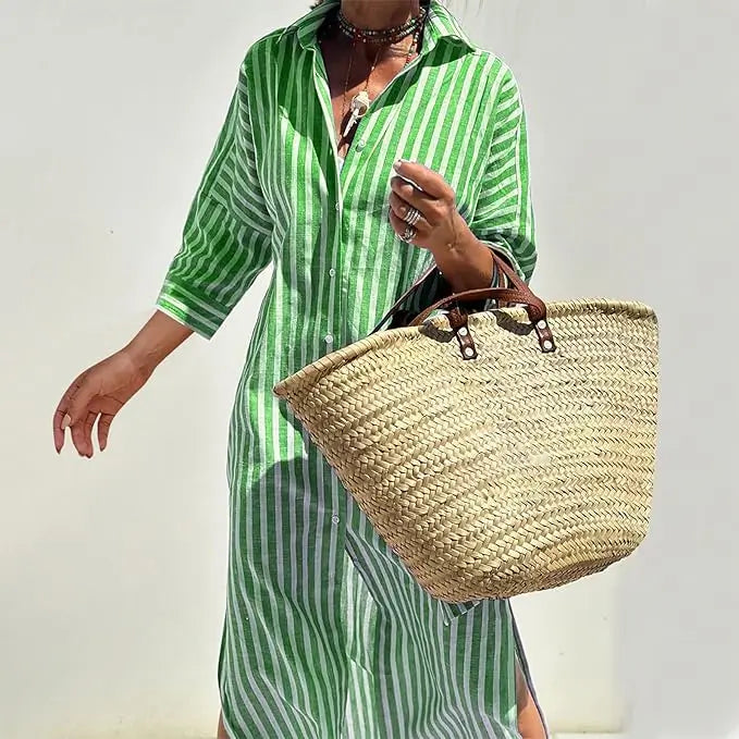 Striped Shirt Dress