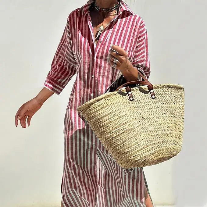Striped Shirt Dress